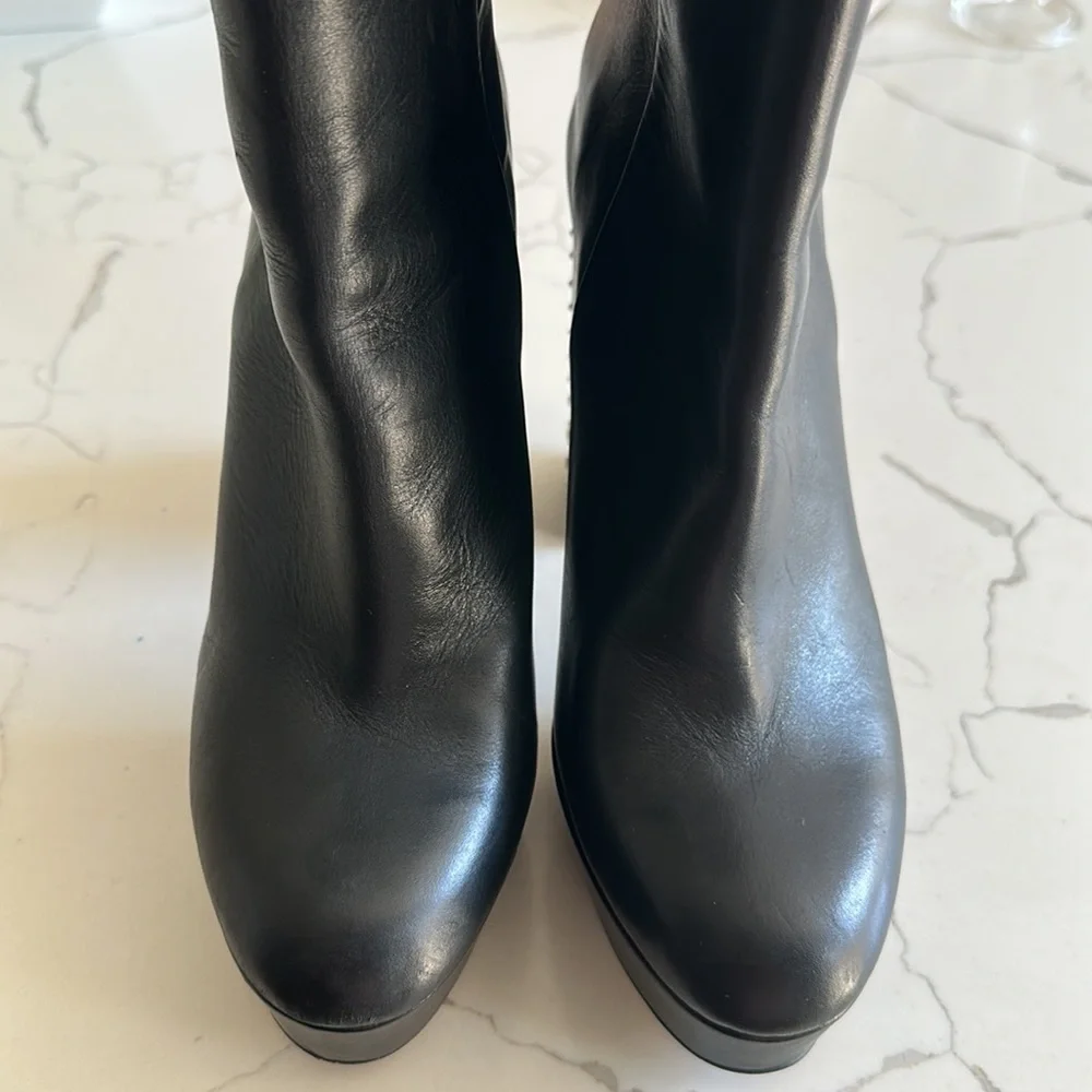 Dolce vita black leather liv studs platform boots size 8.5 goth, Grange